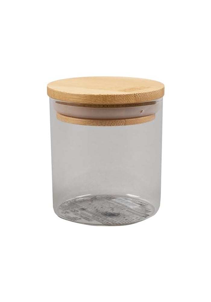 Daiso Glass Canister with Bamboo Lid - 150ml